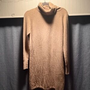 Quince Cashmere Turtleneck Sweater Dress
